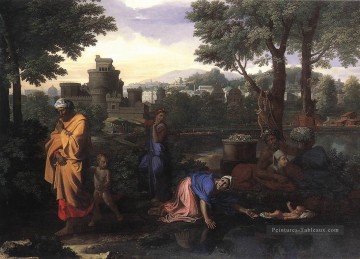 L’Exposition de Moïse classique peintre Nicolas Poussin Peinture à l'huile